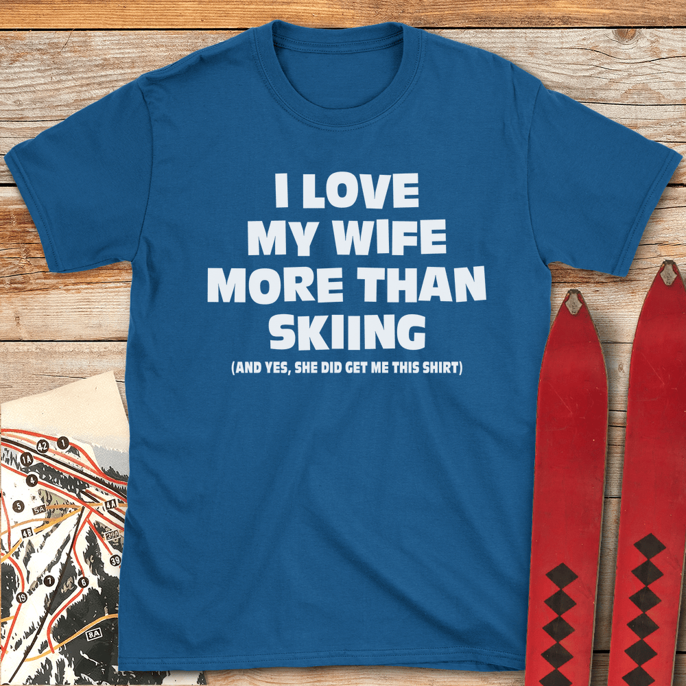 762 Wife Over Skiing White - Royal