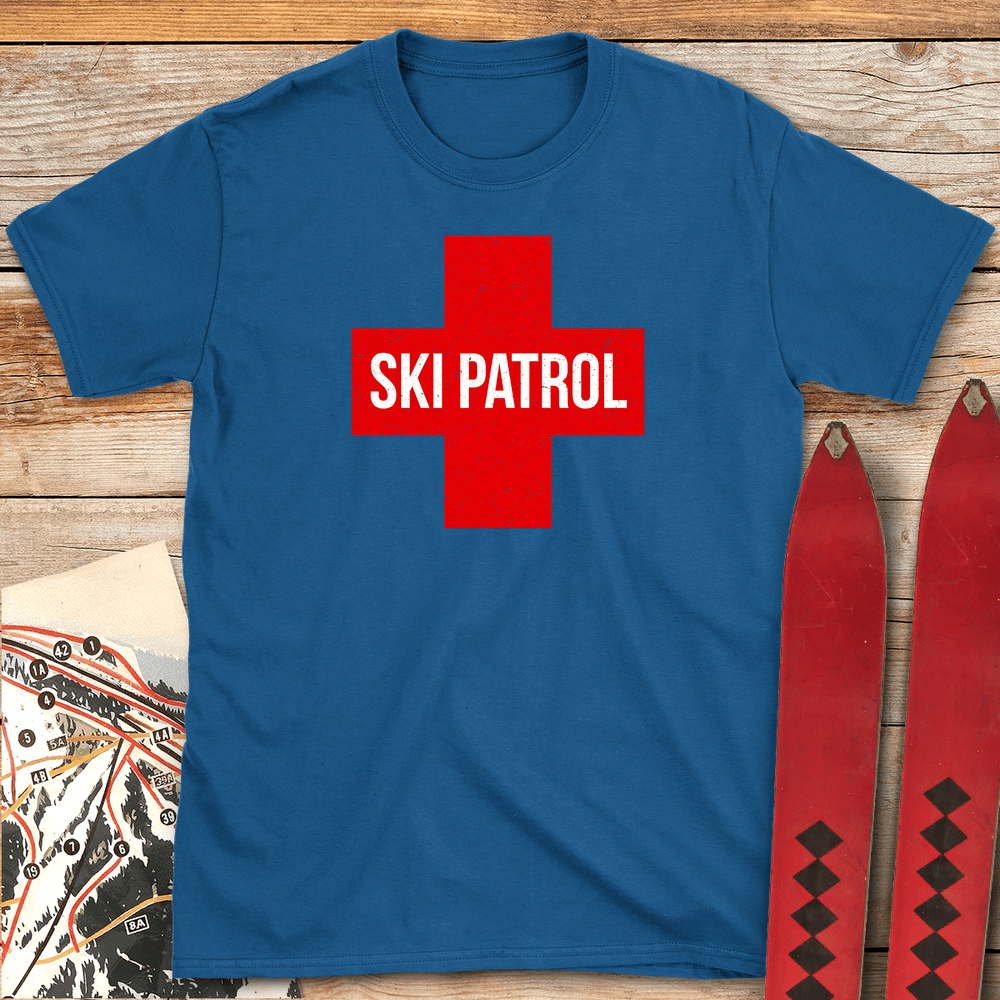 802 Ski Patrol Cross White - Royal