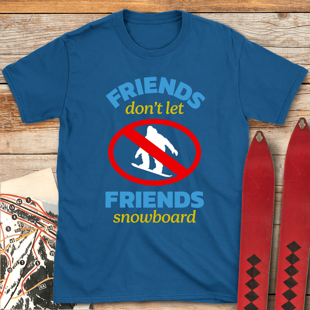 848 No Snowboard Friends White - Royal