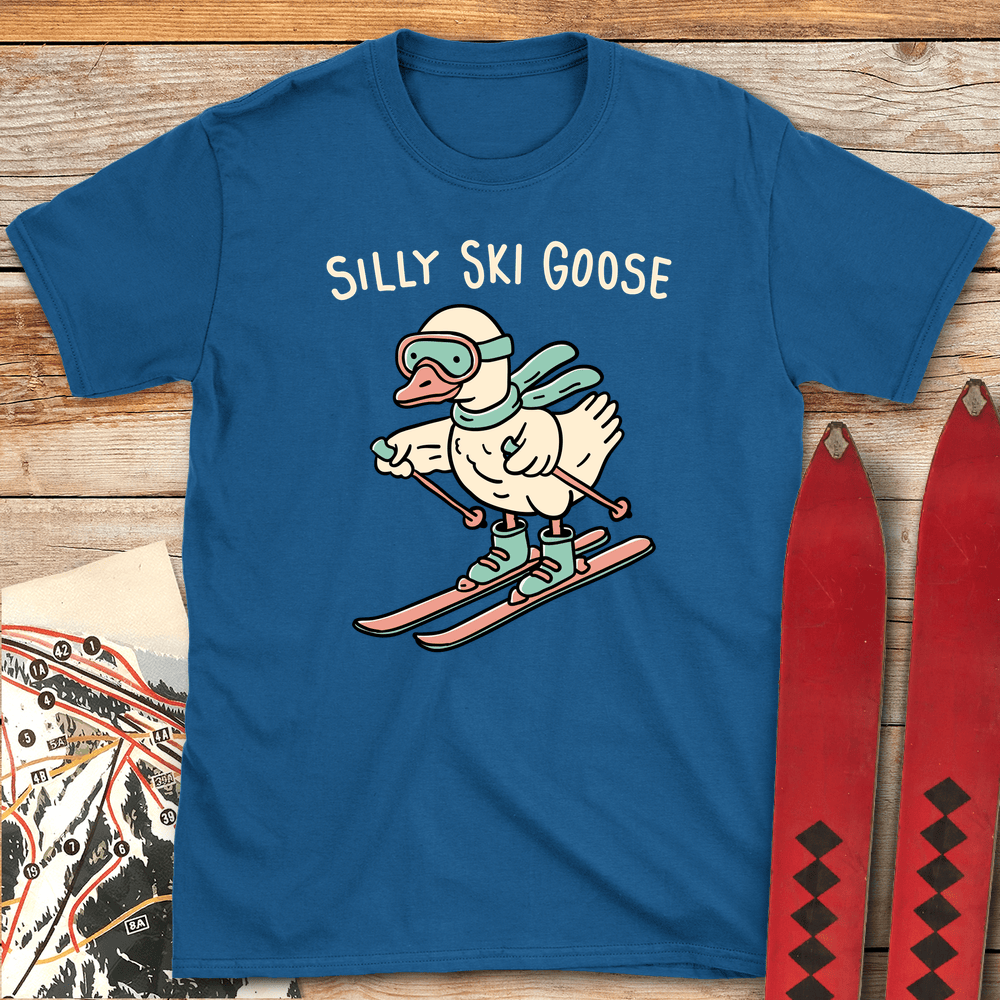 72 Silly Goose Skiing White - Royal