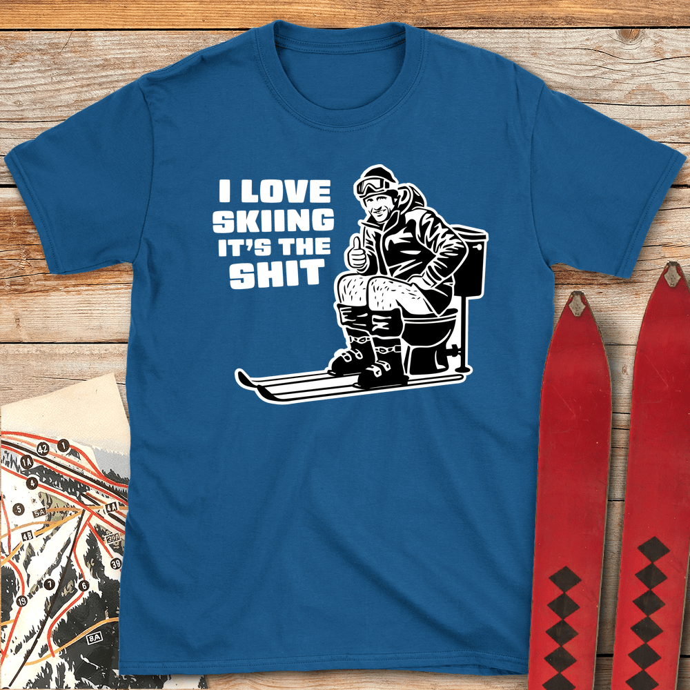 23 Skiing Is The Shit White - Royal