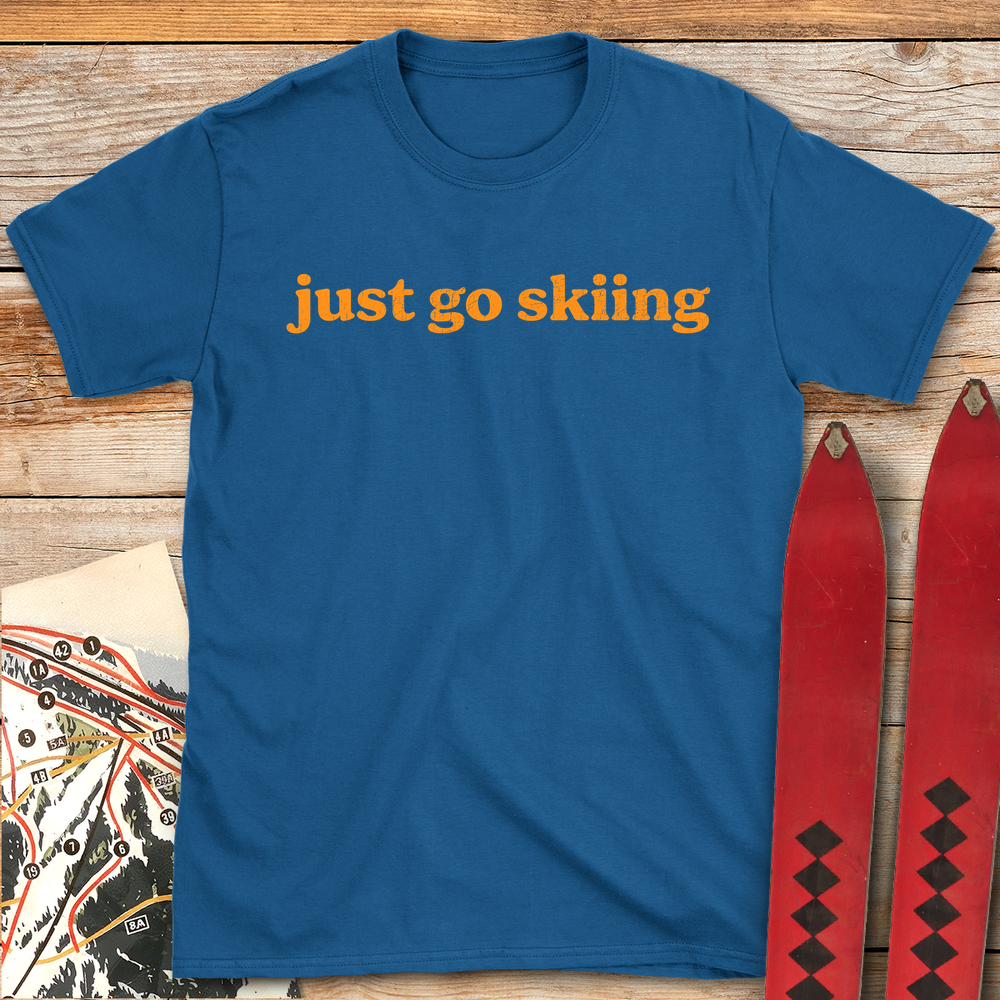 1061 Just Go Skiing White - Royal