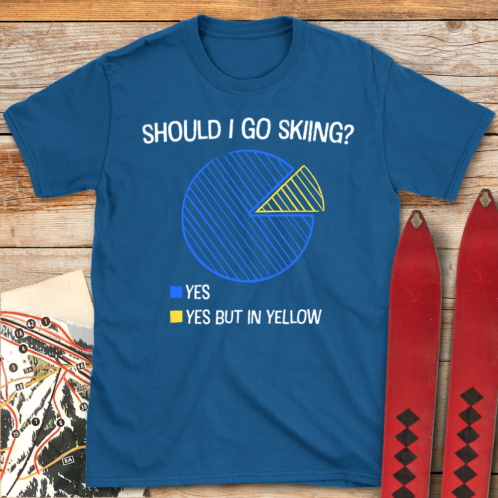 1027 Should I Ski White - Royal