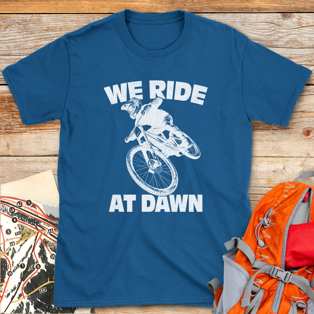 1186 We Ride At Dawn Bike White - Royal