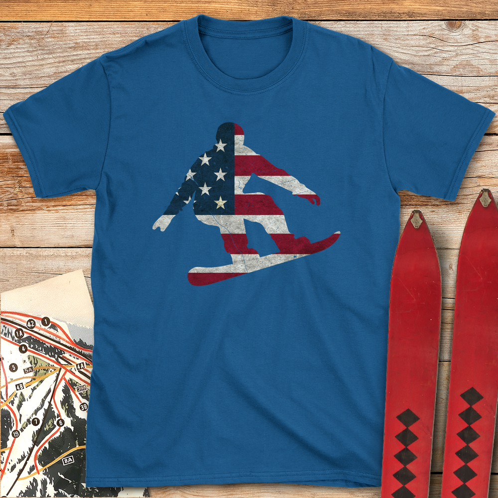 1349 Usa Flag Snowboard - Royal