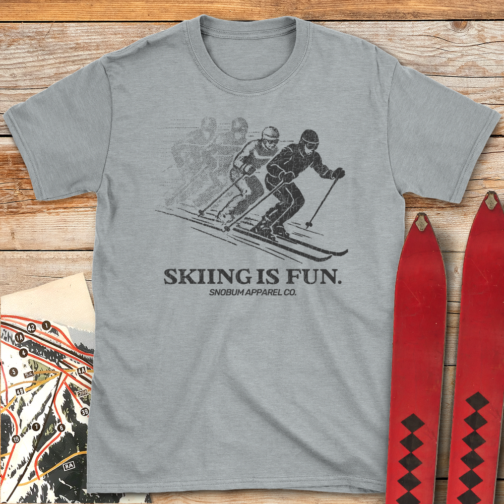 531 Skiing Is Fun White - Sport Grey