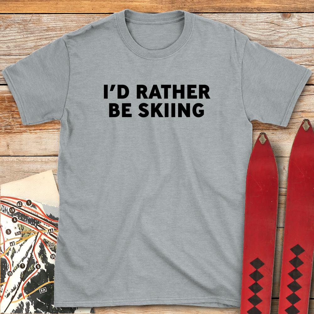 537 Rather Be Skiing White - Sport Grey