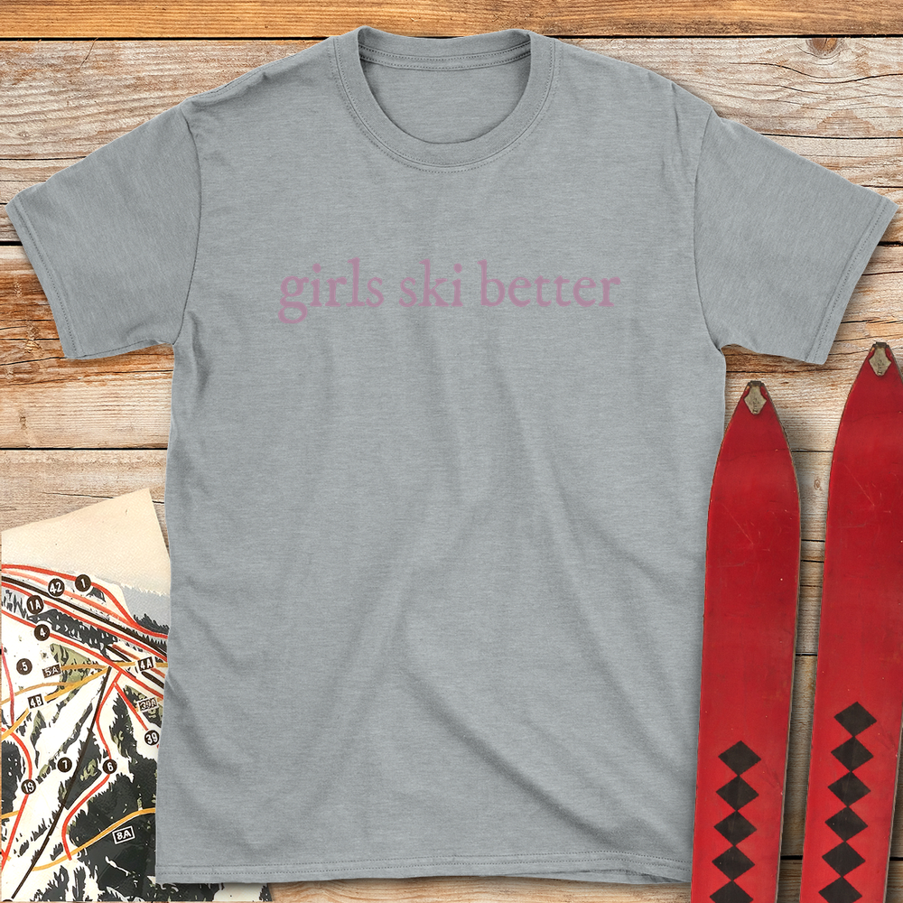 659 Girls Ski Better White - Sport Grey
