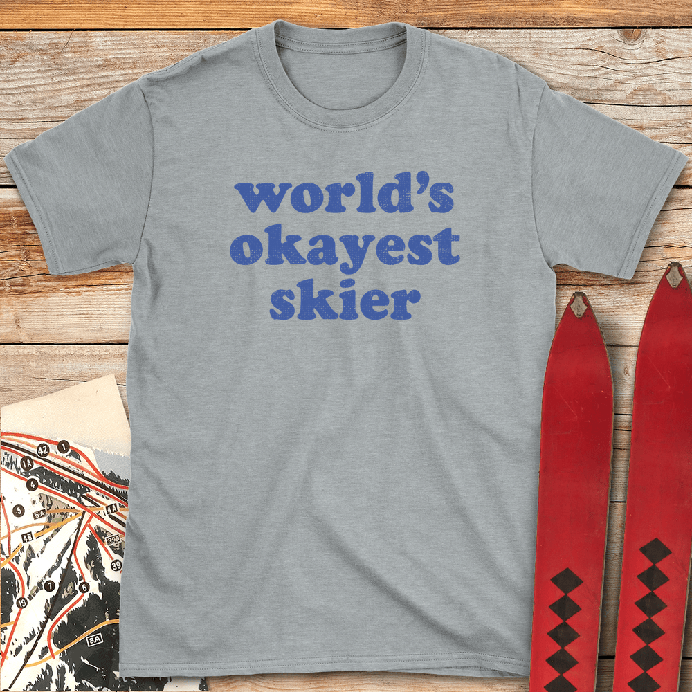 722 Okayest Skier White - Sport Grey