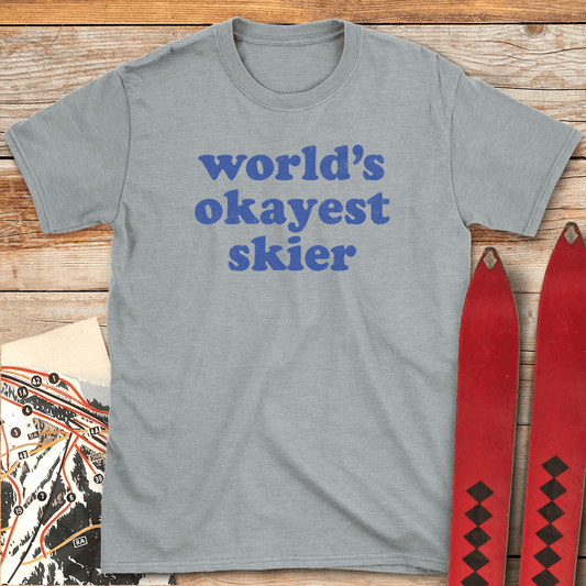 722 Okayest Skier White - Sport Grey
