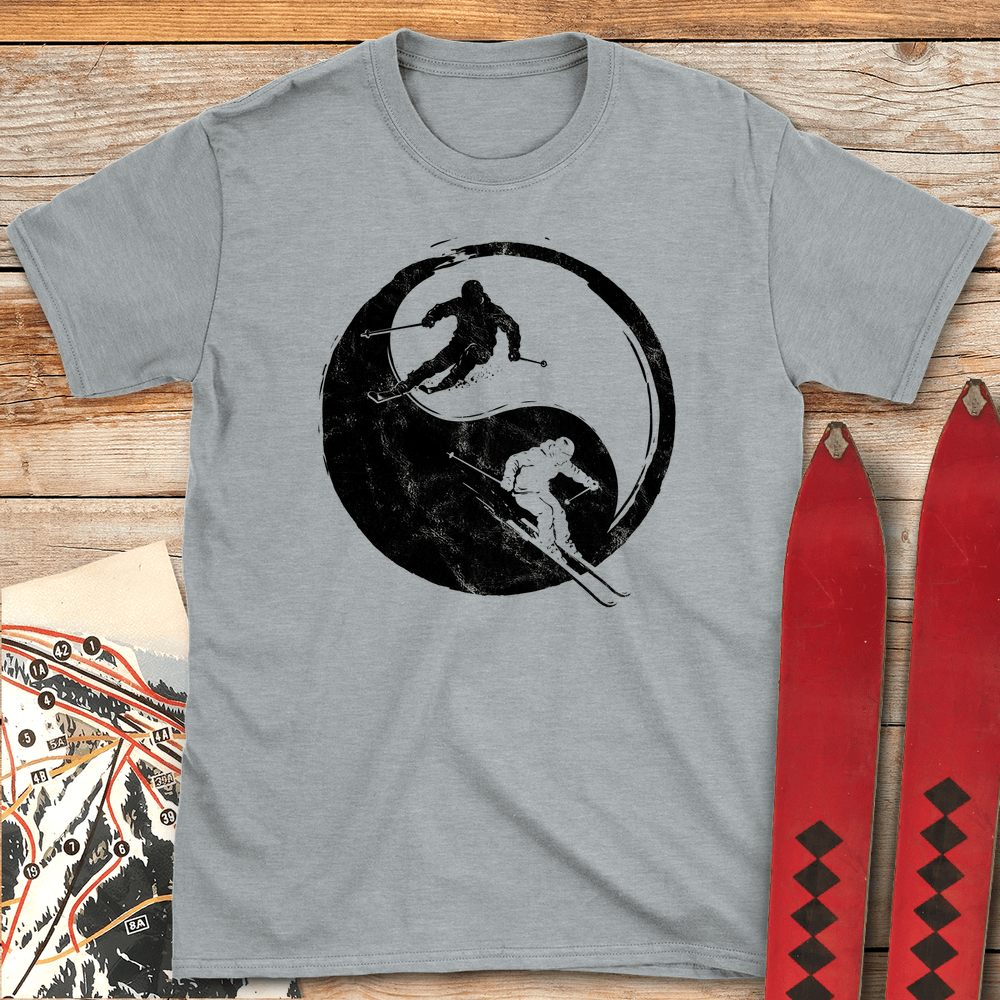 835 Yin Yang Skiers White - Sport Grey
