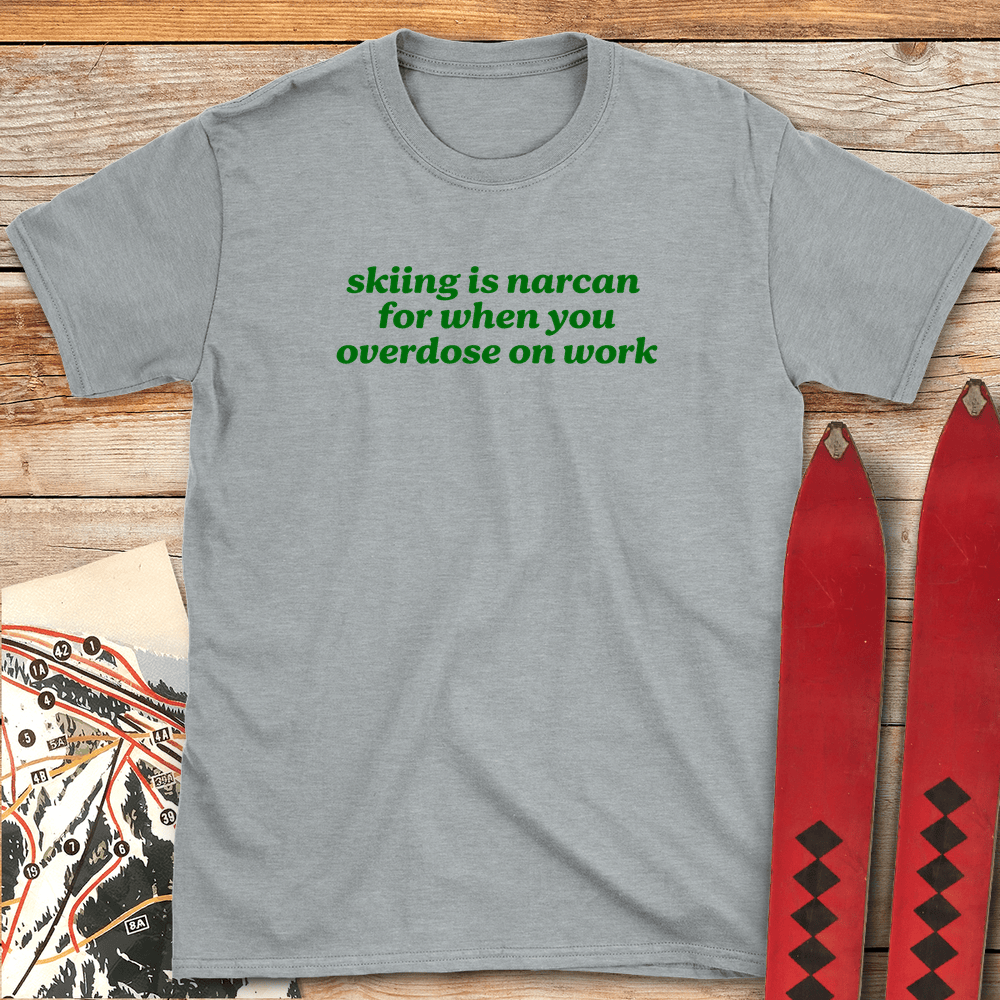 828 Skiing Is Narcan White - Sport Grey