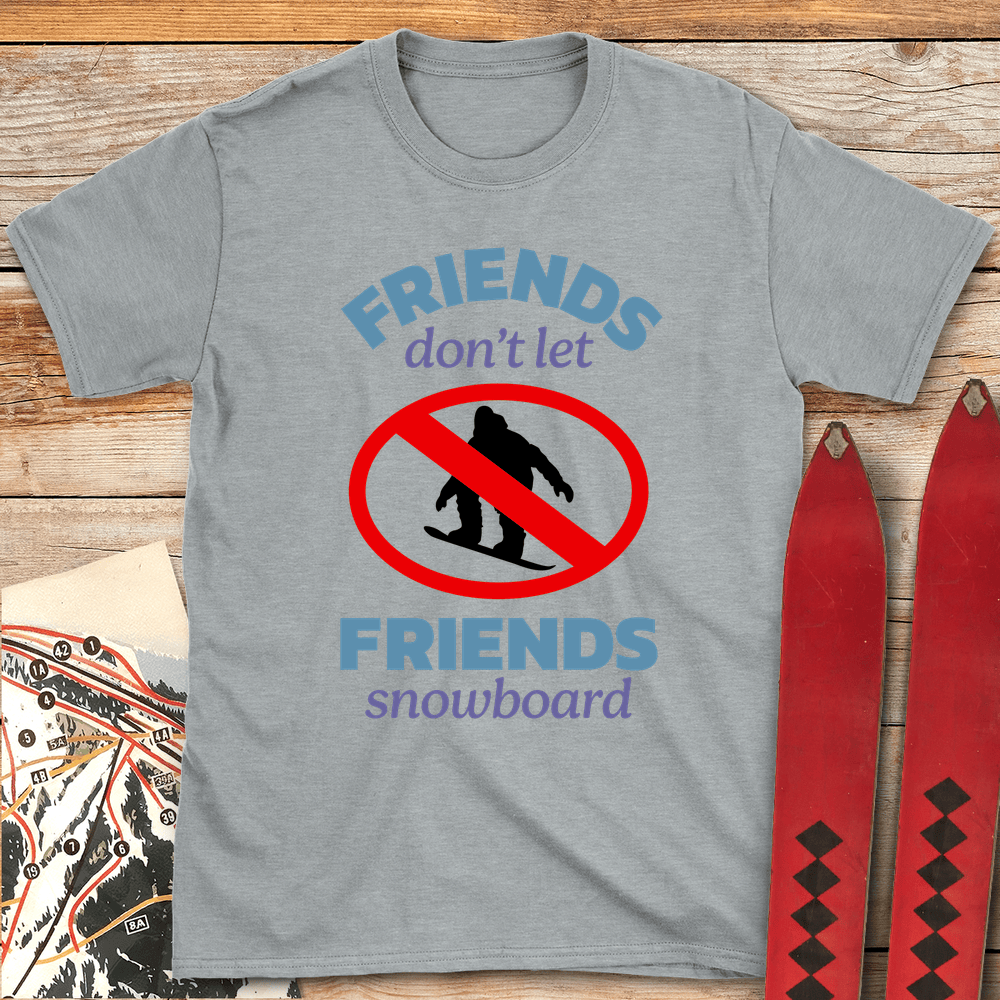 848 No Snowboard Friends White - Sport Grey