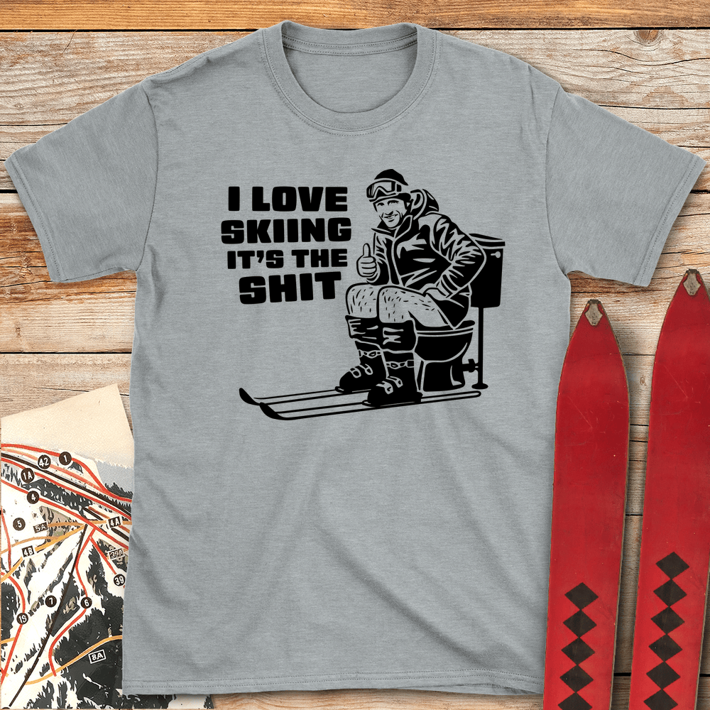 23 Skiing Is The Shit White - Sport Grey