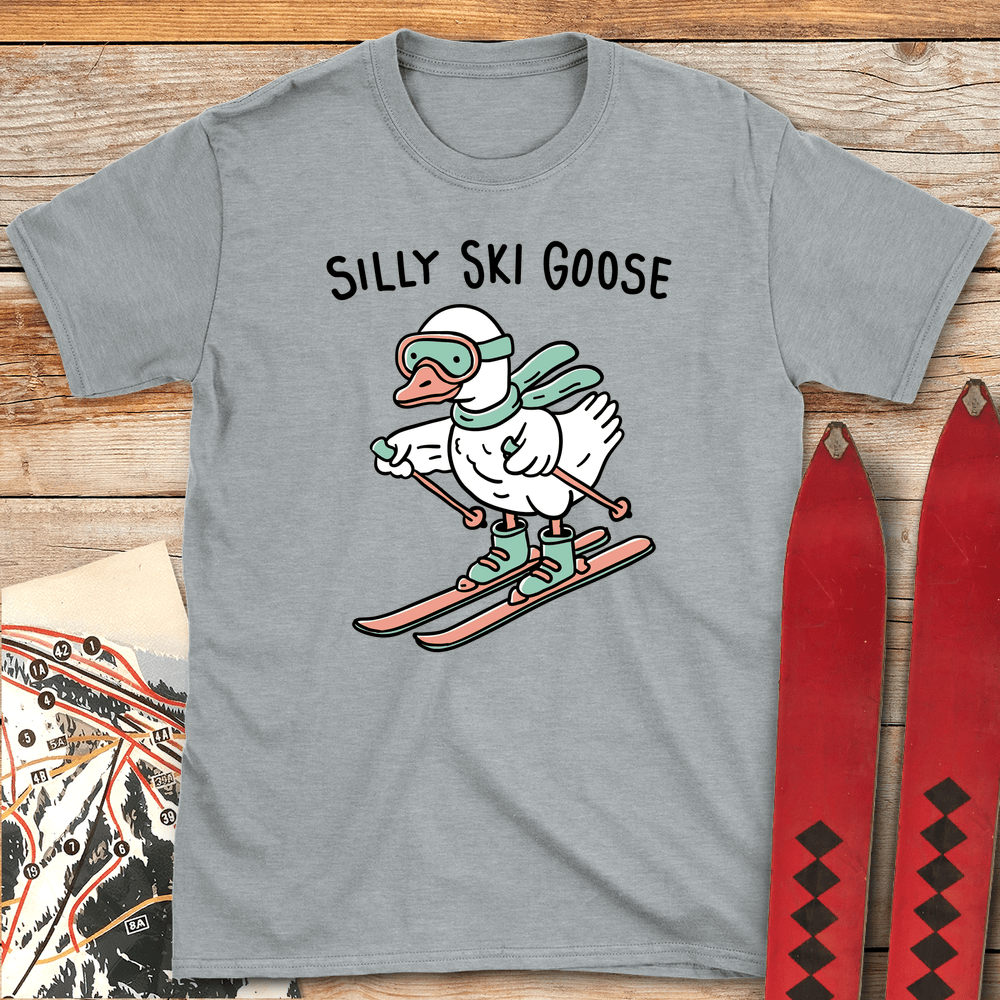 72 Silly Goose Skiing White - Sport Grey