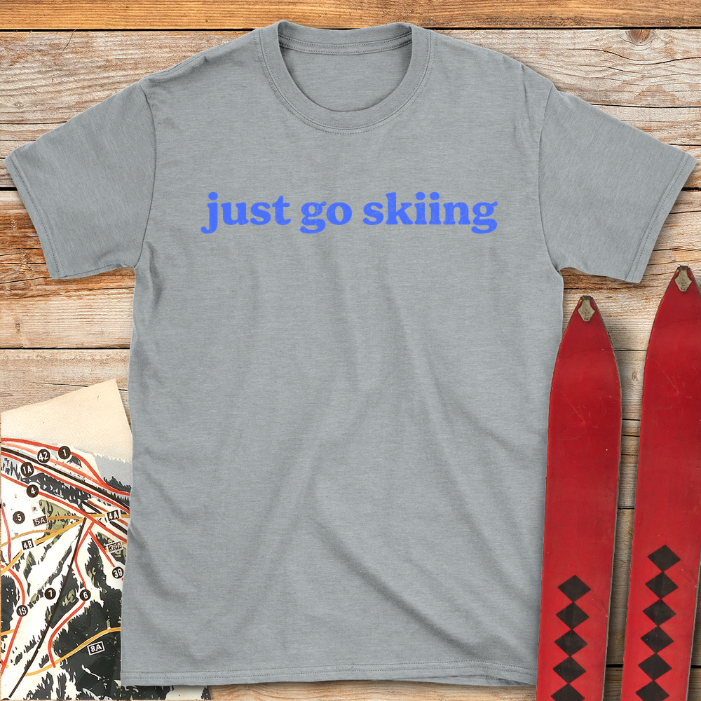 1061 Just Go Skiing White - Sport Grey