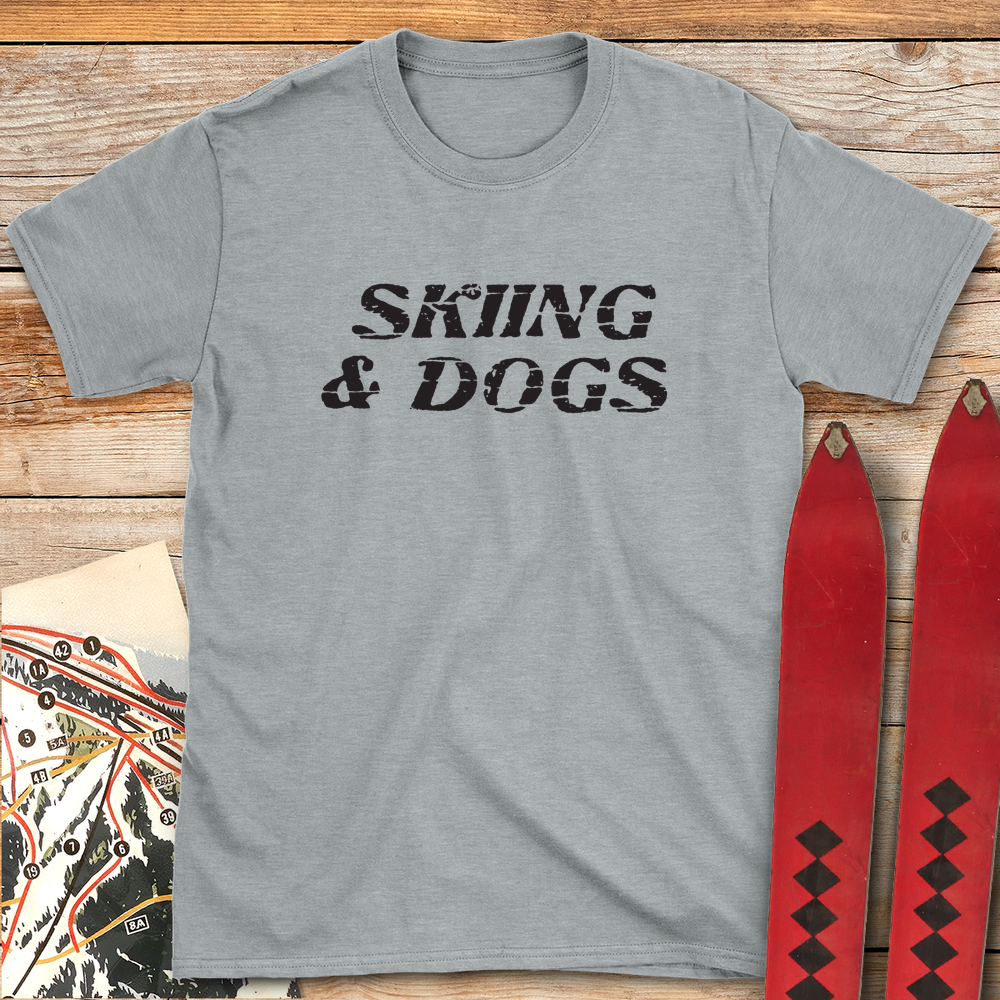 1031 Skiing Dogs White - Sport Grey
