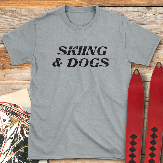 1031 Skiing Dogs White - Sport Grey