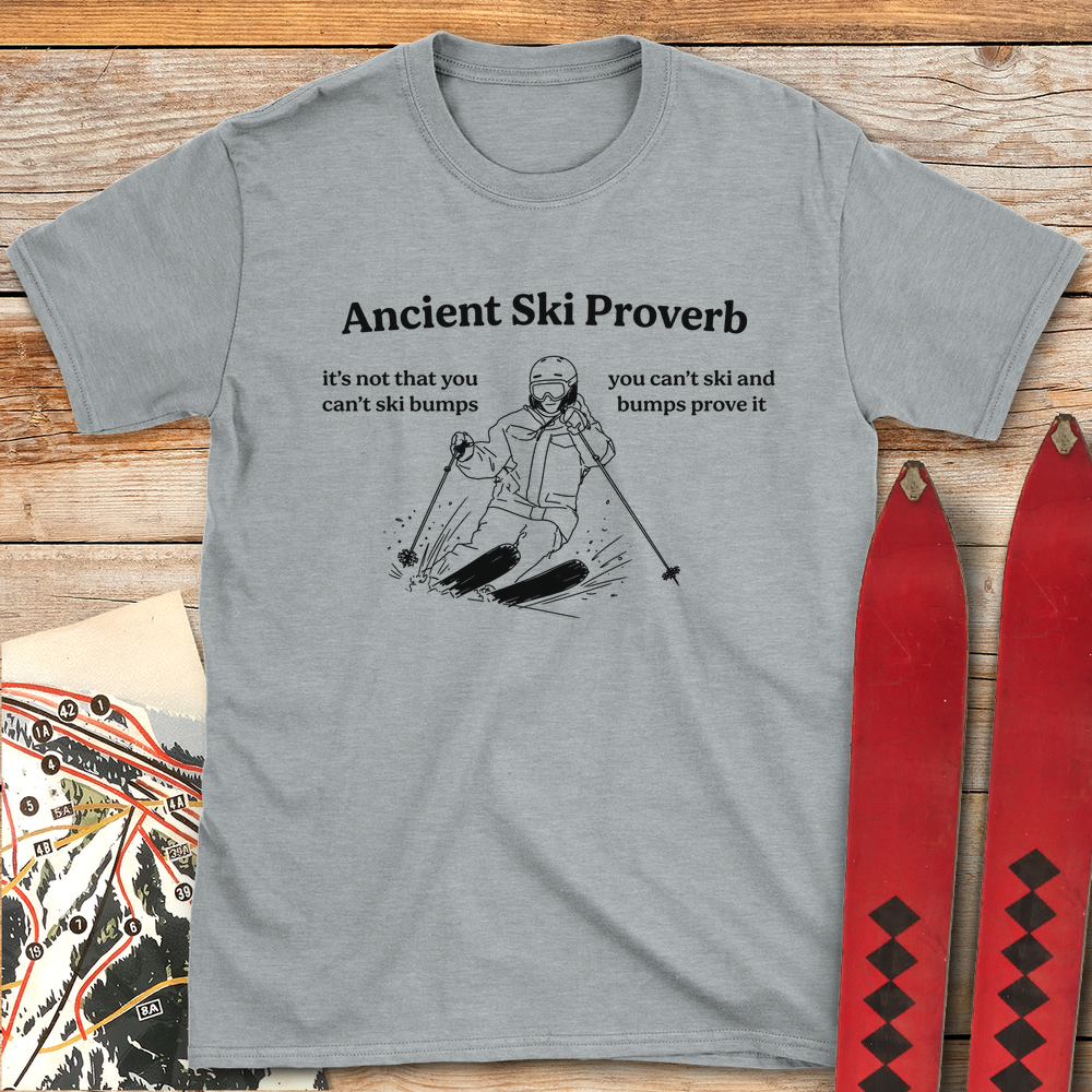 1304 Ancient Ski Proverb White - Sport Grey