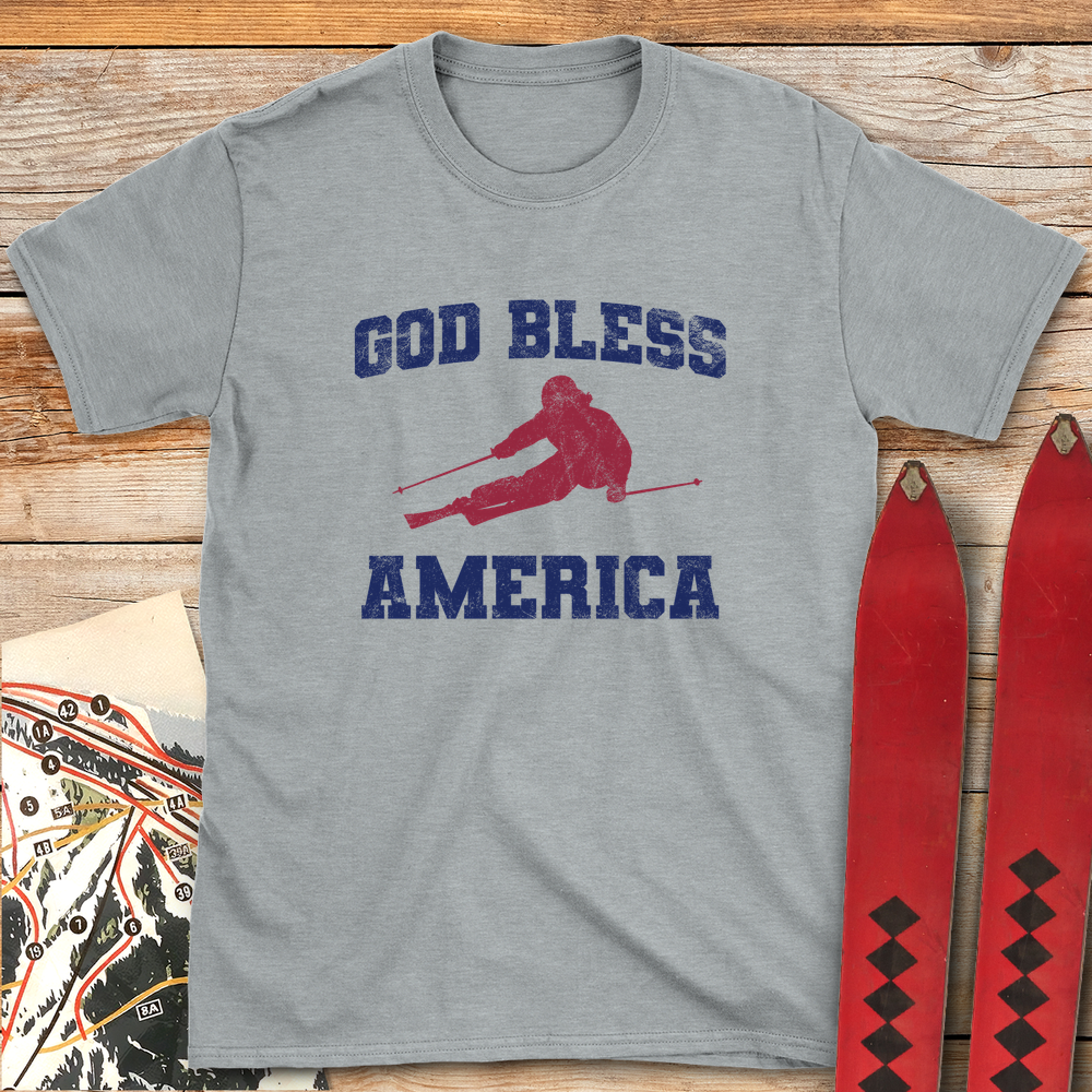1334 God Bless America Ski White - Sport Grey