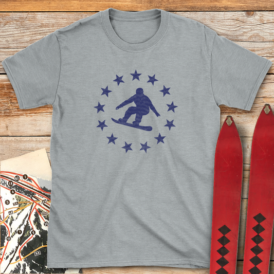 1330 Star Spangled Snowboarder White - Sport Grey