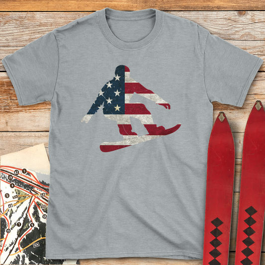 1349 Usa Flag Snowboard - Sport Grey