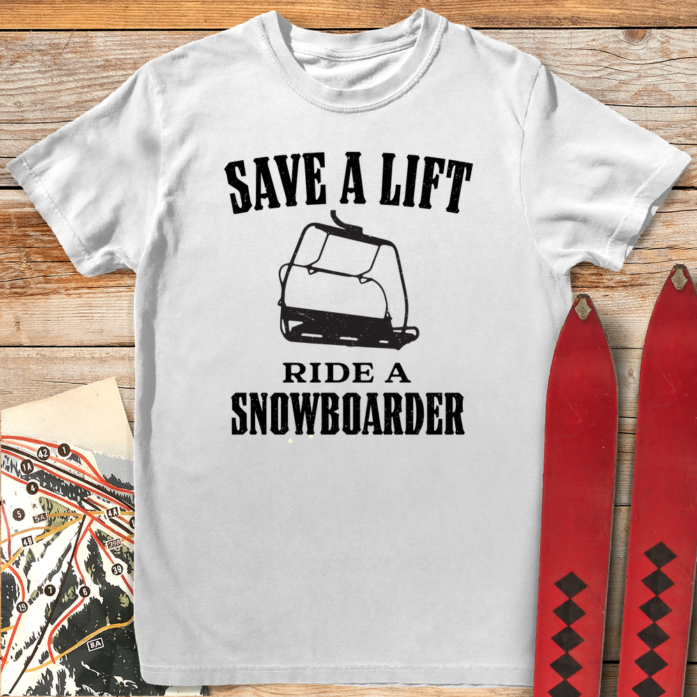 521 Ride A Snowboarder White - White