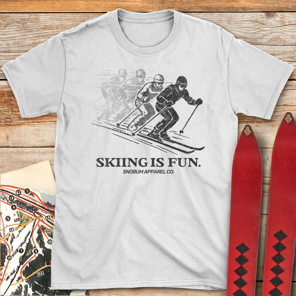 531 Skiing Is Fun White - White