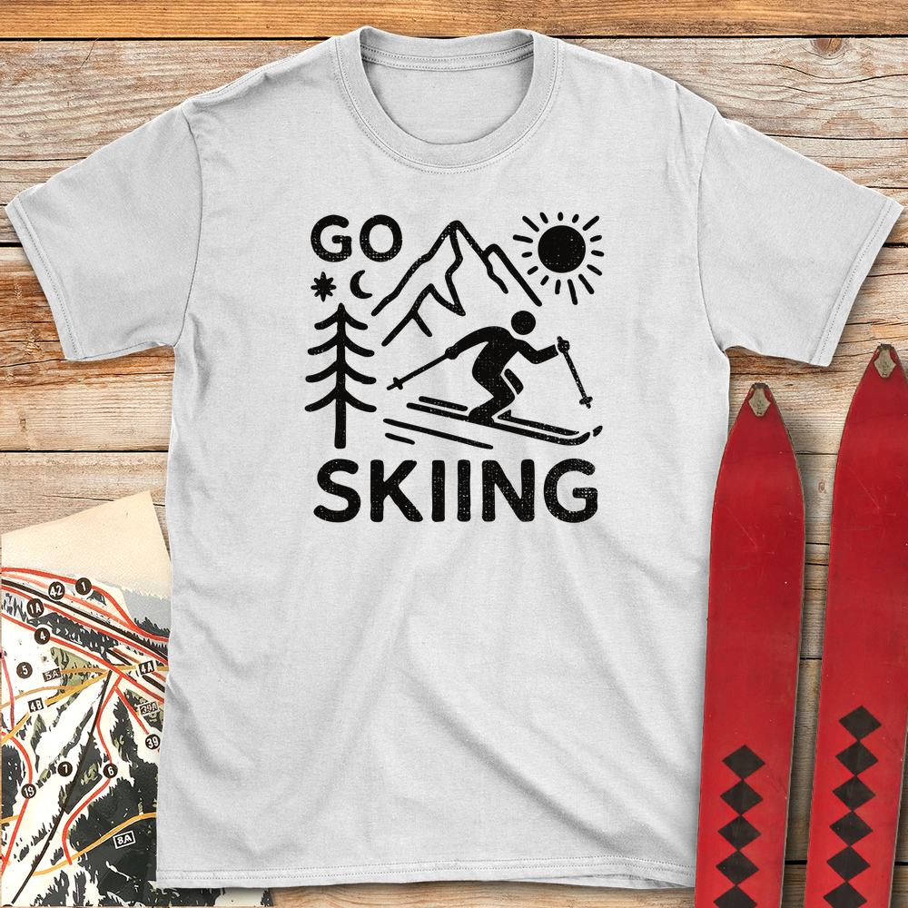 615 Go Skiing White - White