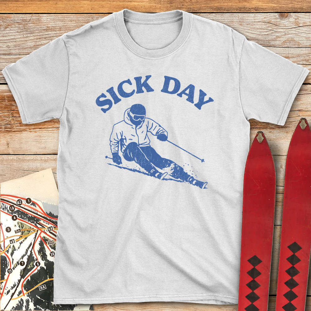 664 Sick Day Skier White - White