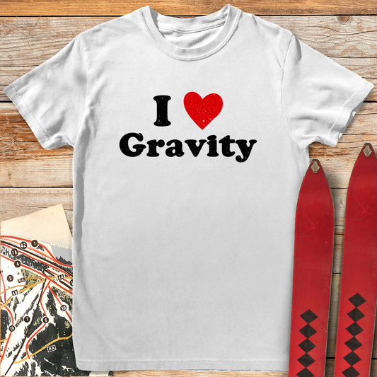 713 I Love Gravity White - White