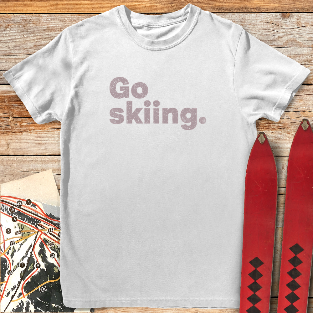 683 Go Skiing Period White - White