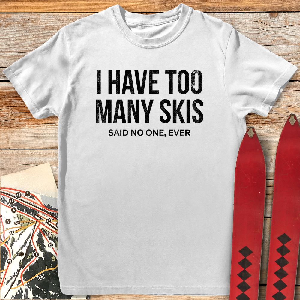 693 Too Many Skis White - White