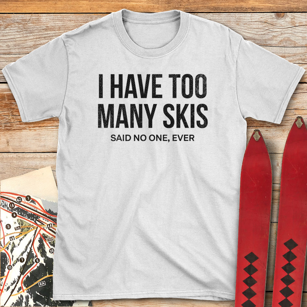 693 Too Many Skis White - White