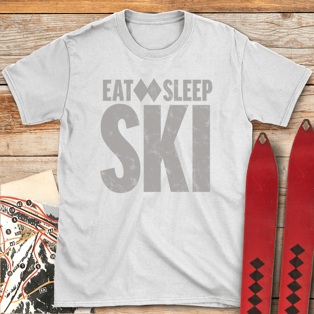 788 Eat Sleep Ski White - White