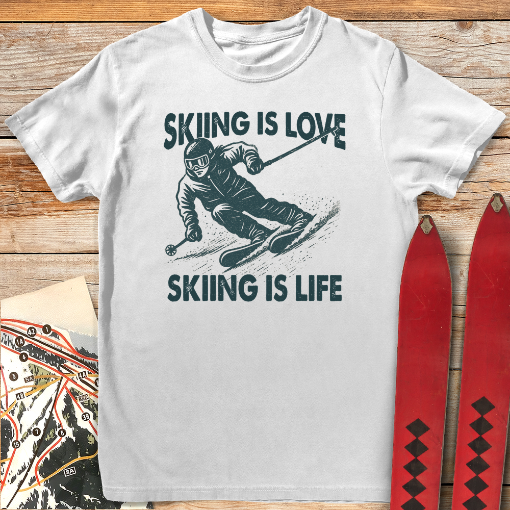 790 Skiing Is Life White - White