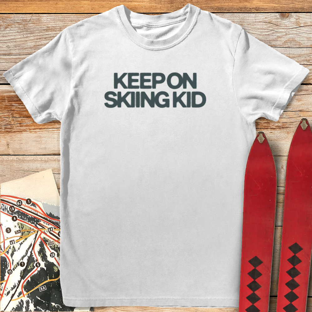 787 Keep Skiing Kid White - White