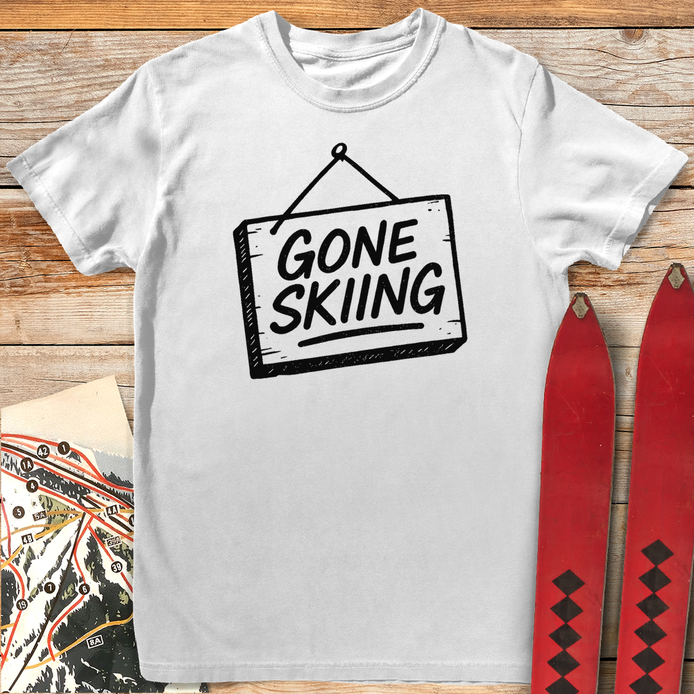 784 Gone Skiing White - White
