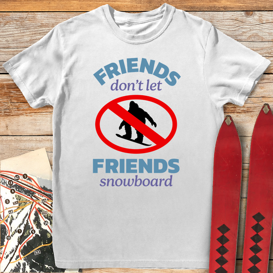 848 No Snowboard Friends White - White
