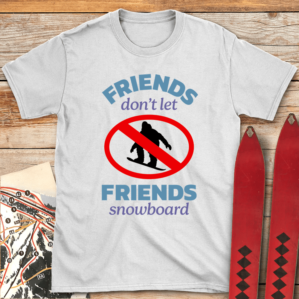 848 No Snowboard Friends White - White