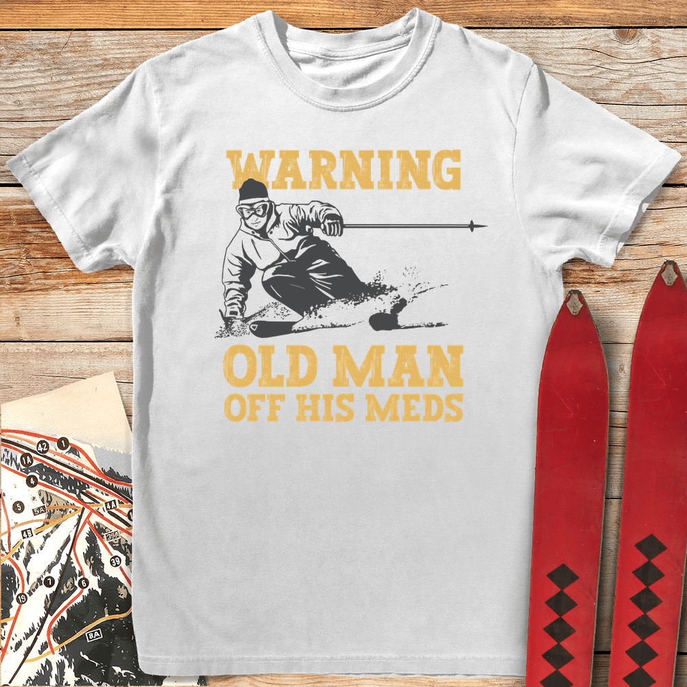 900 Old Man Off Meds - White