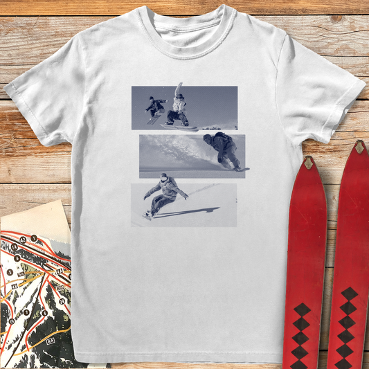 934 Snowboard Scenes White - White