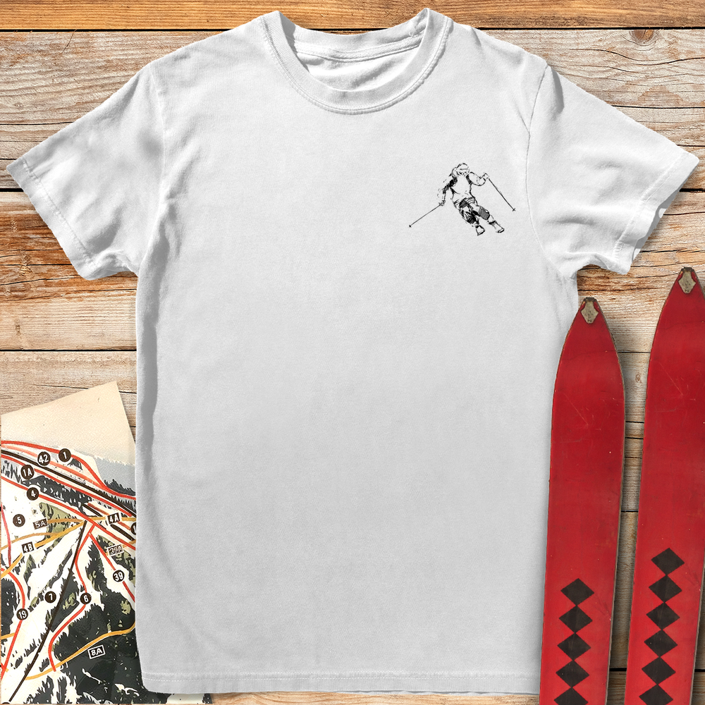 945 Pocket Skier Sketch White - White