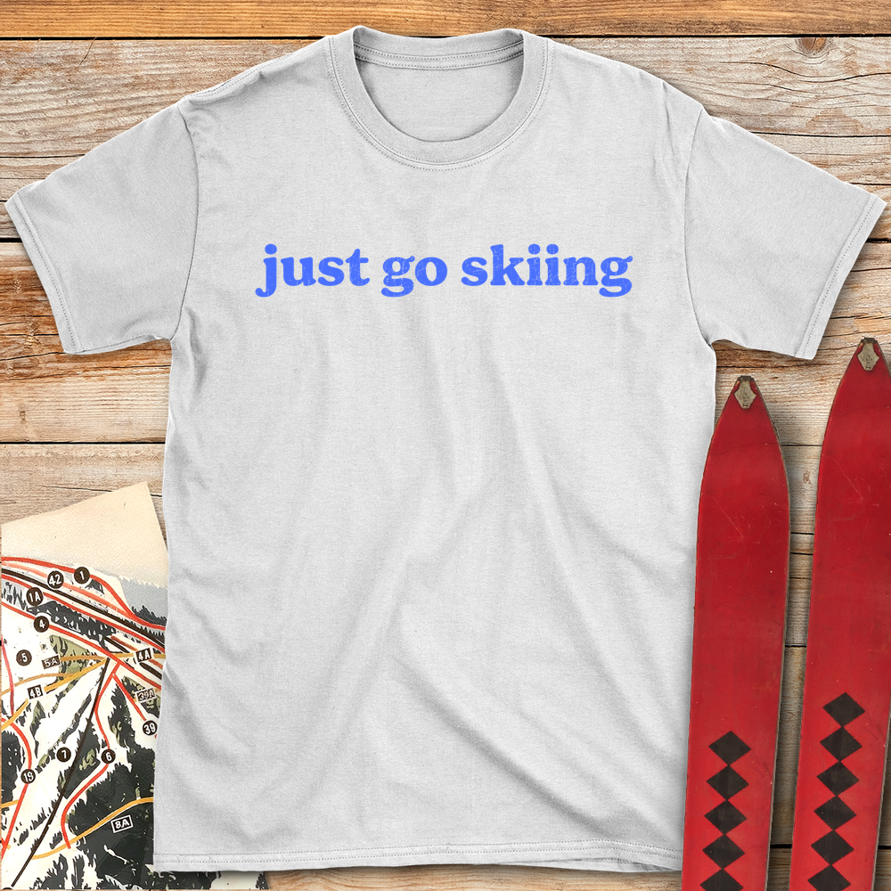1061 Just Go Skiing White - White