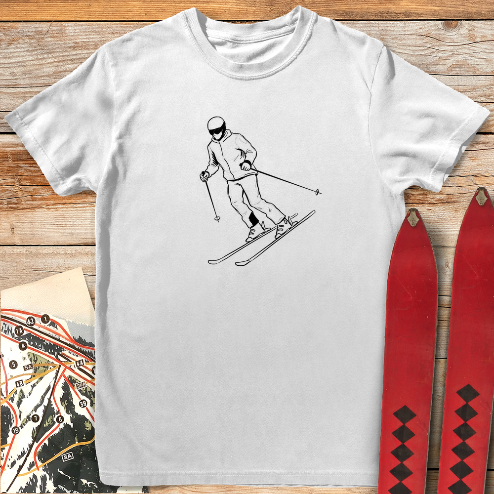 1112 Simple Skier White - White