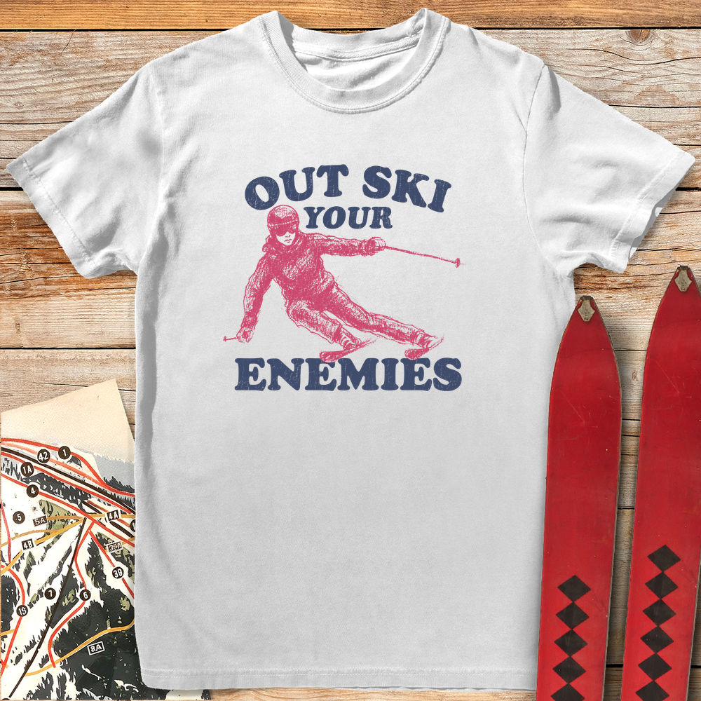1114 Out Ski Enemies - White