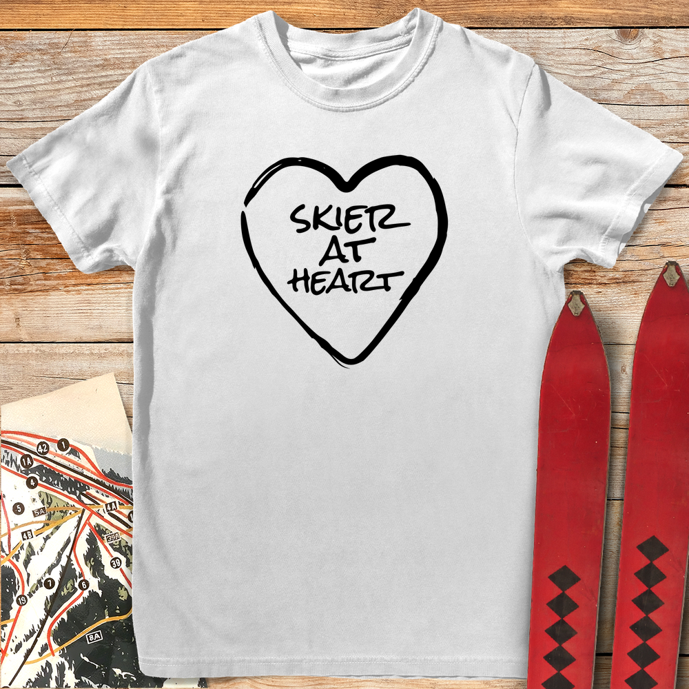 1120 Skier At Heart White - White