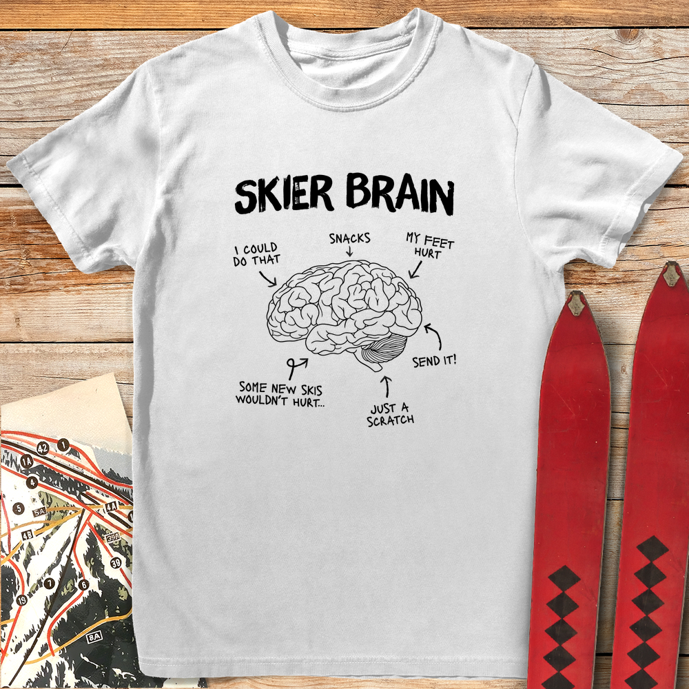 1200 Skier Brain White - White