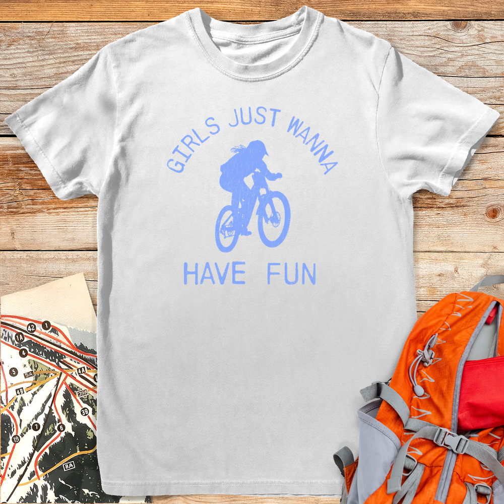 1229 Girls Just Wanna Bike - White