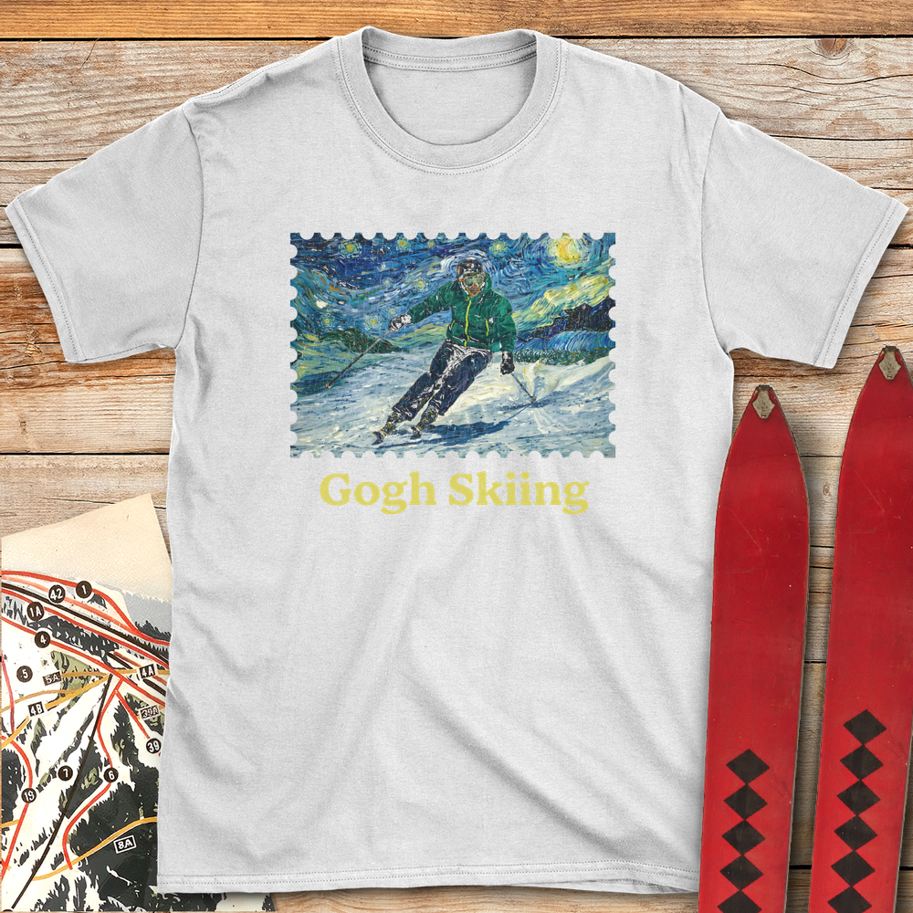 1237 Gogh Skiing - White